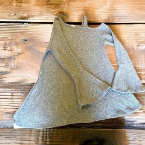 Knit cold shoulder sweater